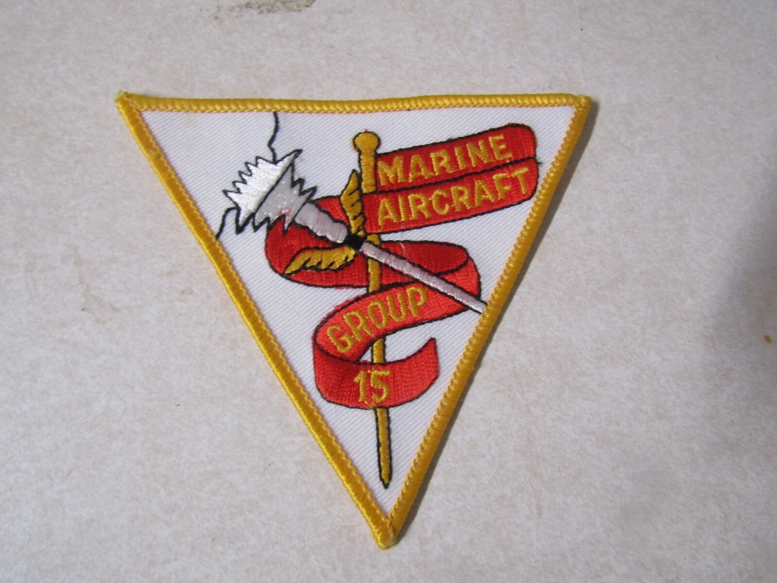 MILITARY PATCH VINTAGE OLDER USMC MARINE AIRCRAFT GROUP 15