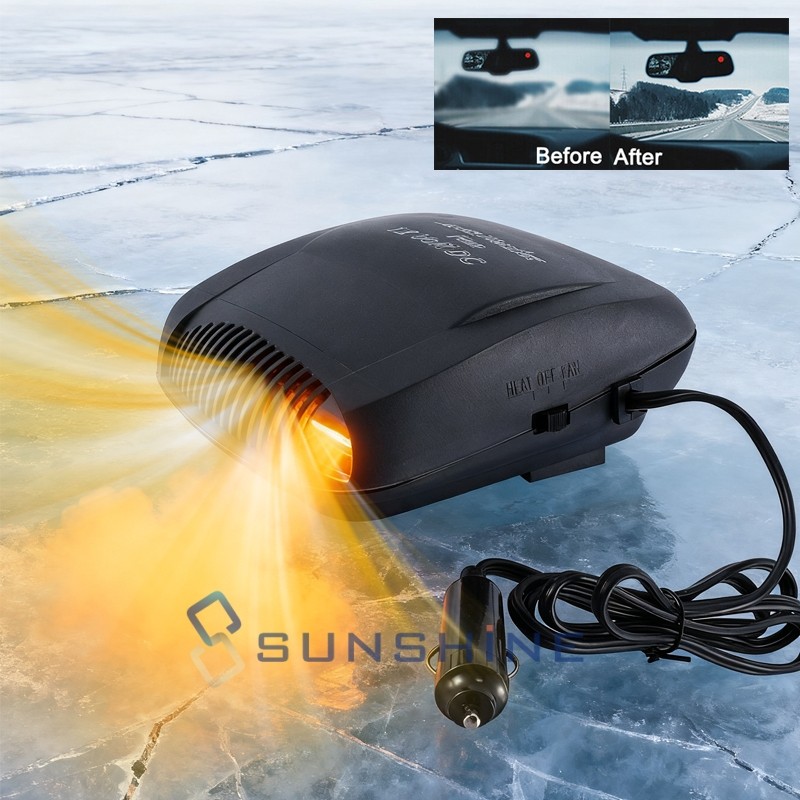 Heater & Portable Heating Cooling Fan Defroster Demister 150W for Car Truck 12V