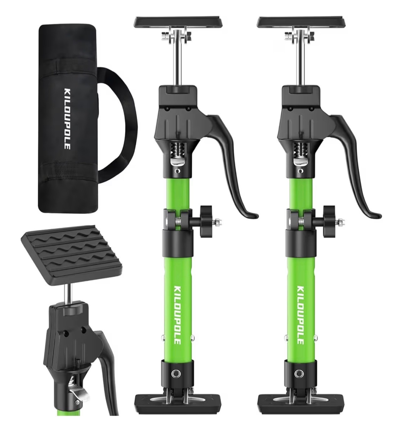 2-Pack Adjustable Support Poles, 13.8-23.6 Inches for Heavy Duty Tasks, 200 LB
