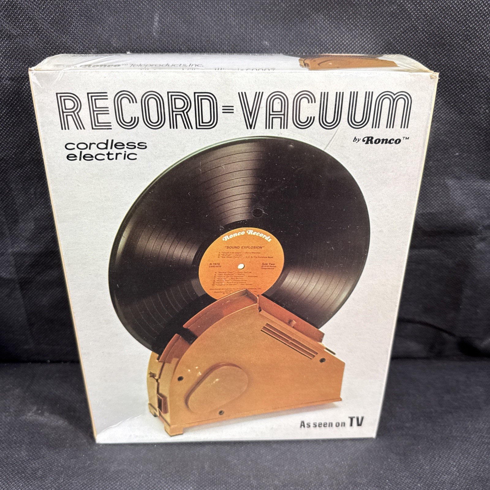The Ronco Record Vacuum 1976 - Cordless Electric Sealed, Rare As Seen On TV