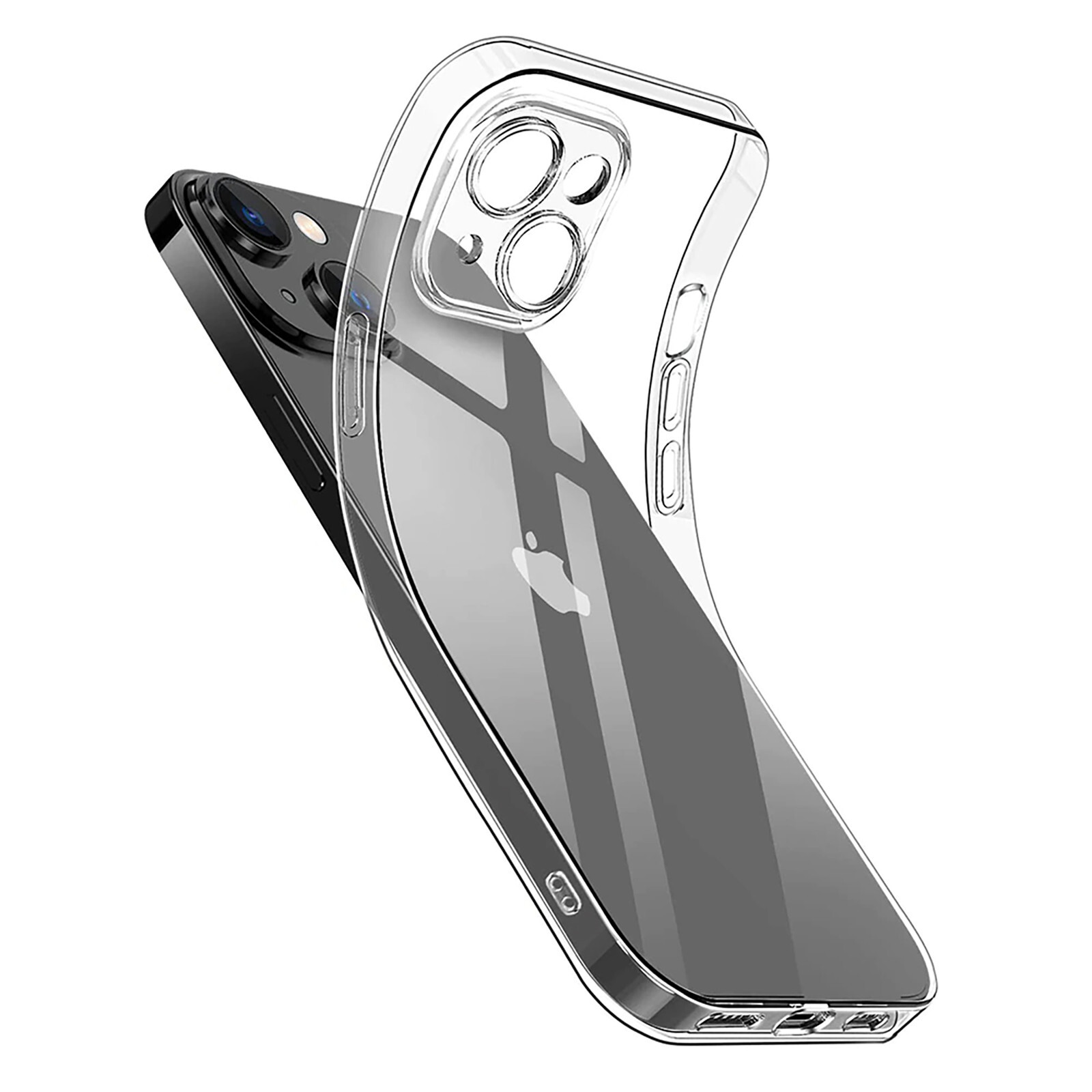 For Apple iPhone 14 PLUS Clear Case Cover and Tempered Glass Screen Protector
