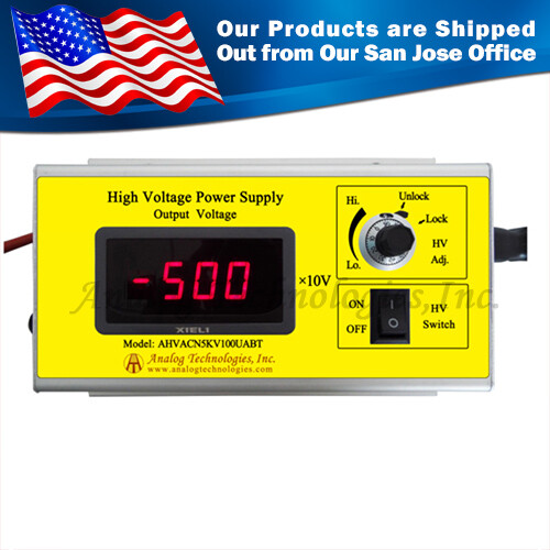 AHVACN5KV100UABT High Voltage AC-DC Power Supply Negative 5KV 0.1mA Output