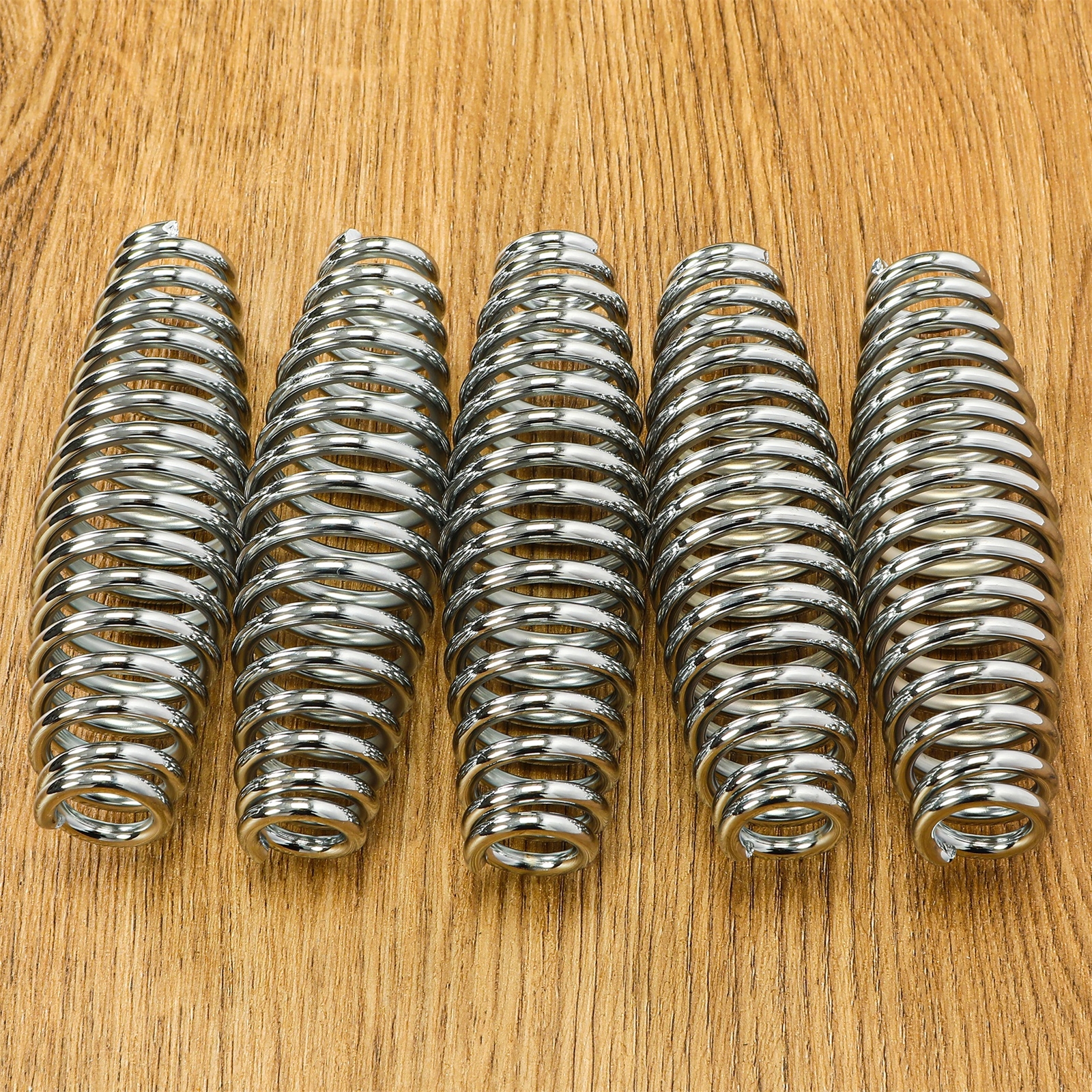 5Pcs 5" Spring Handle For BBQ Smoker Grill Pit Wood Furnace Stove Silver Steel