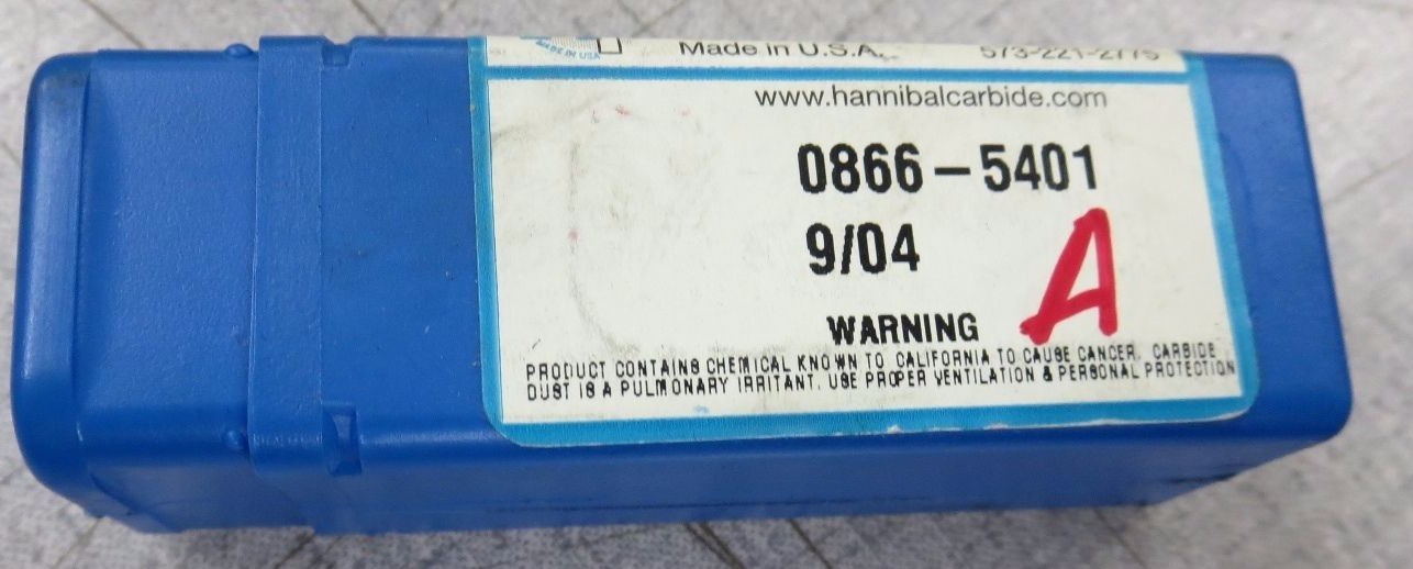 Hannibal Carbide 0866-5401  9/04