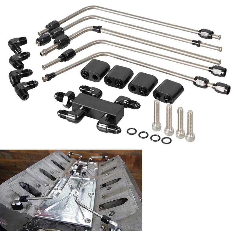 Stainless Steel Complete Coolant Crossover Steam Vent Kits For LS1 LS2 LS3