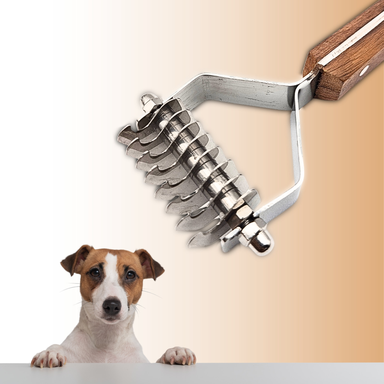 Coat King Brush - Blade 20, 18, 12, 8 - Stainless steel Blade - Wooden Handles