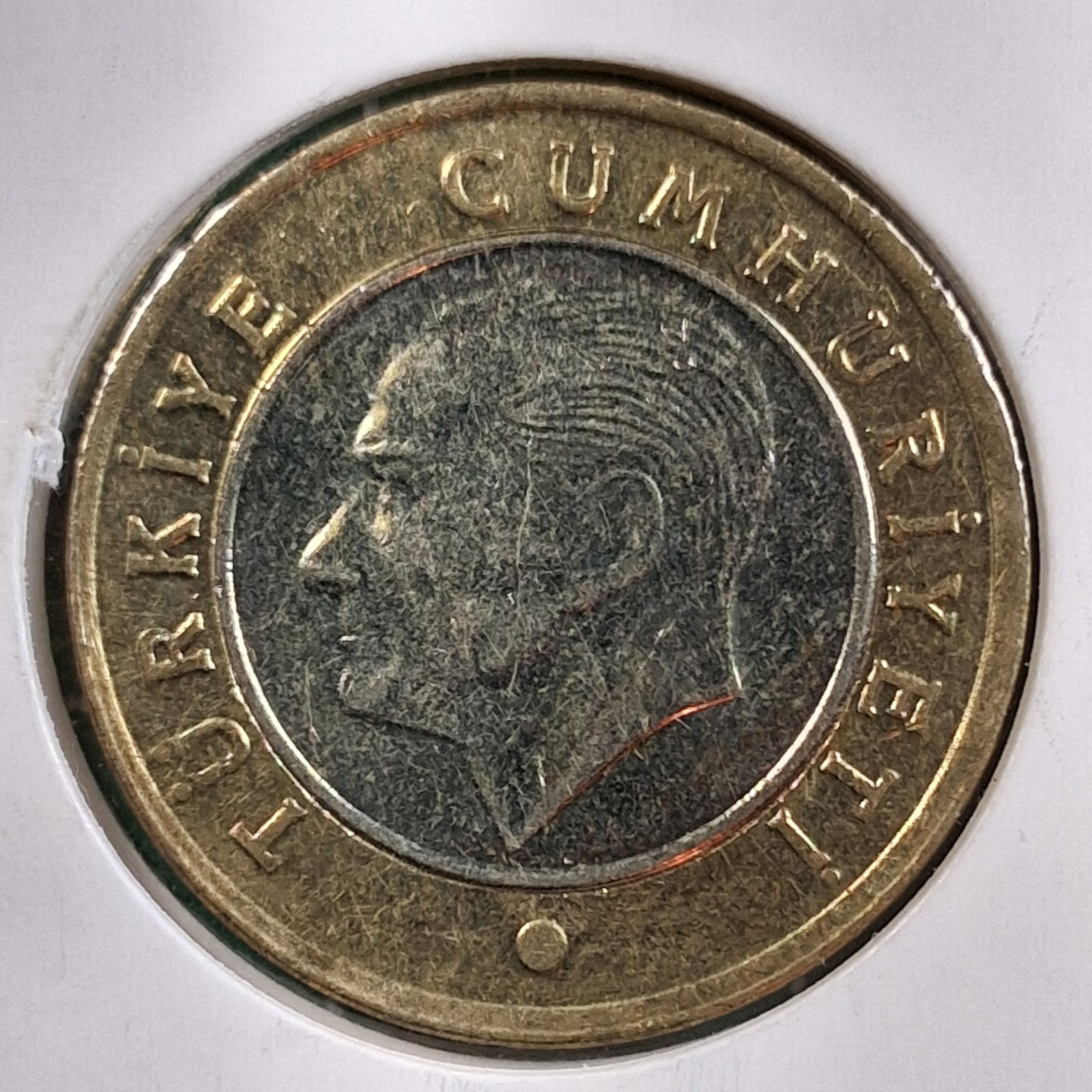 2022 Turkey Mustafa Kemal Ataturk 1 Lira Bi-Metal Currency Coin