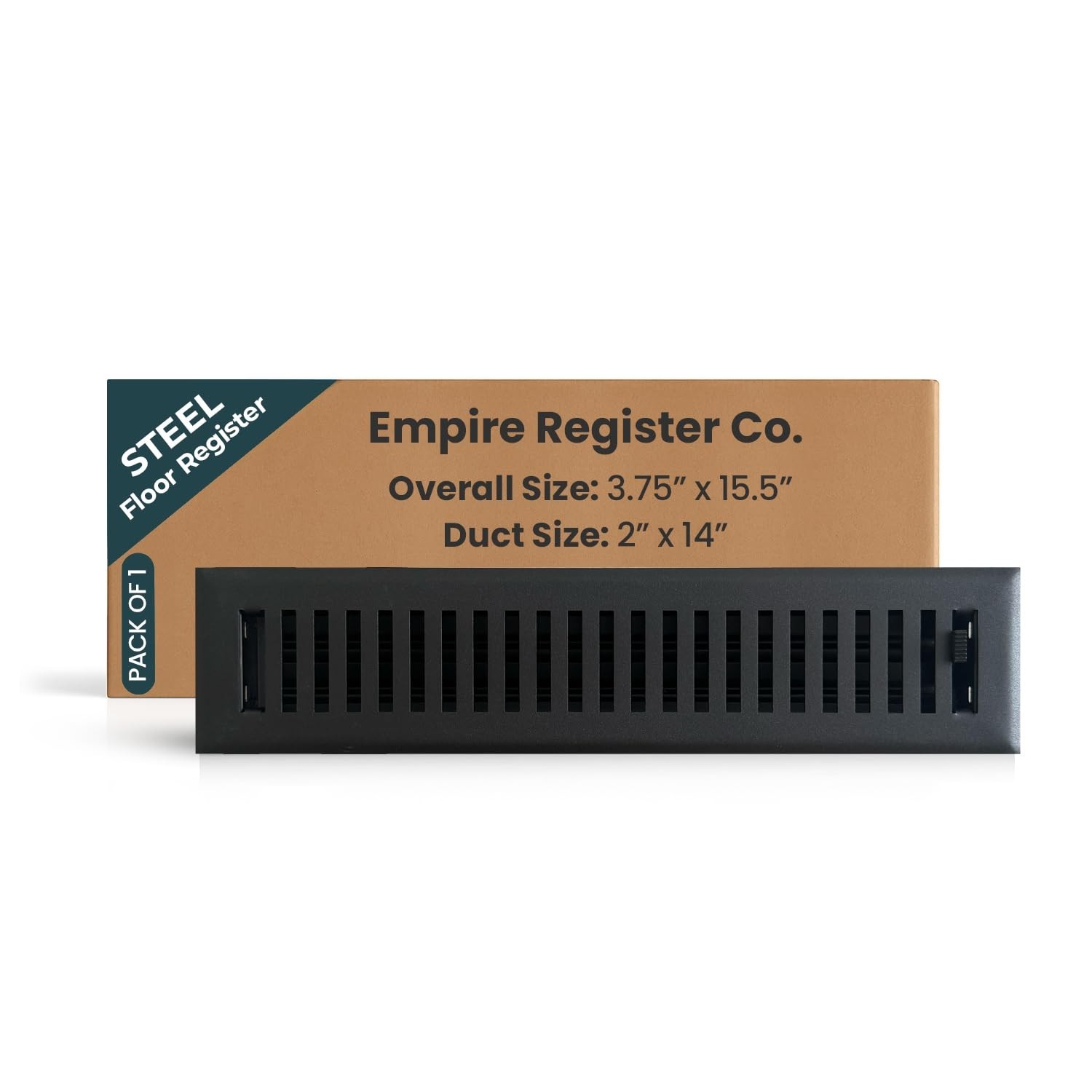 Empire Register Co. 2" x 14" Premium Vent Covers for Home Floor Only, Metal D...