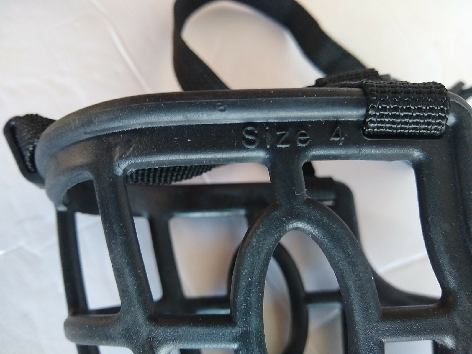 Rubber Dog Muzzle Black Size 4 Adjustable Strap