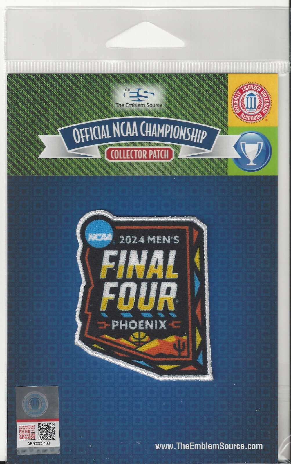 2024 Mens Final Four Patch Official NCAA March Madness Basketball Logo 2 x 2 1/2