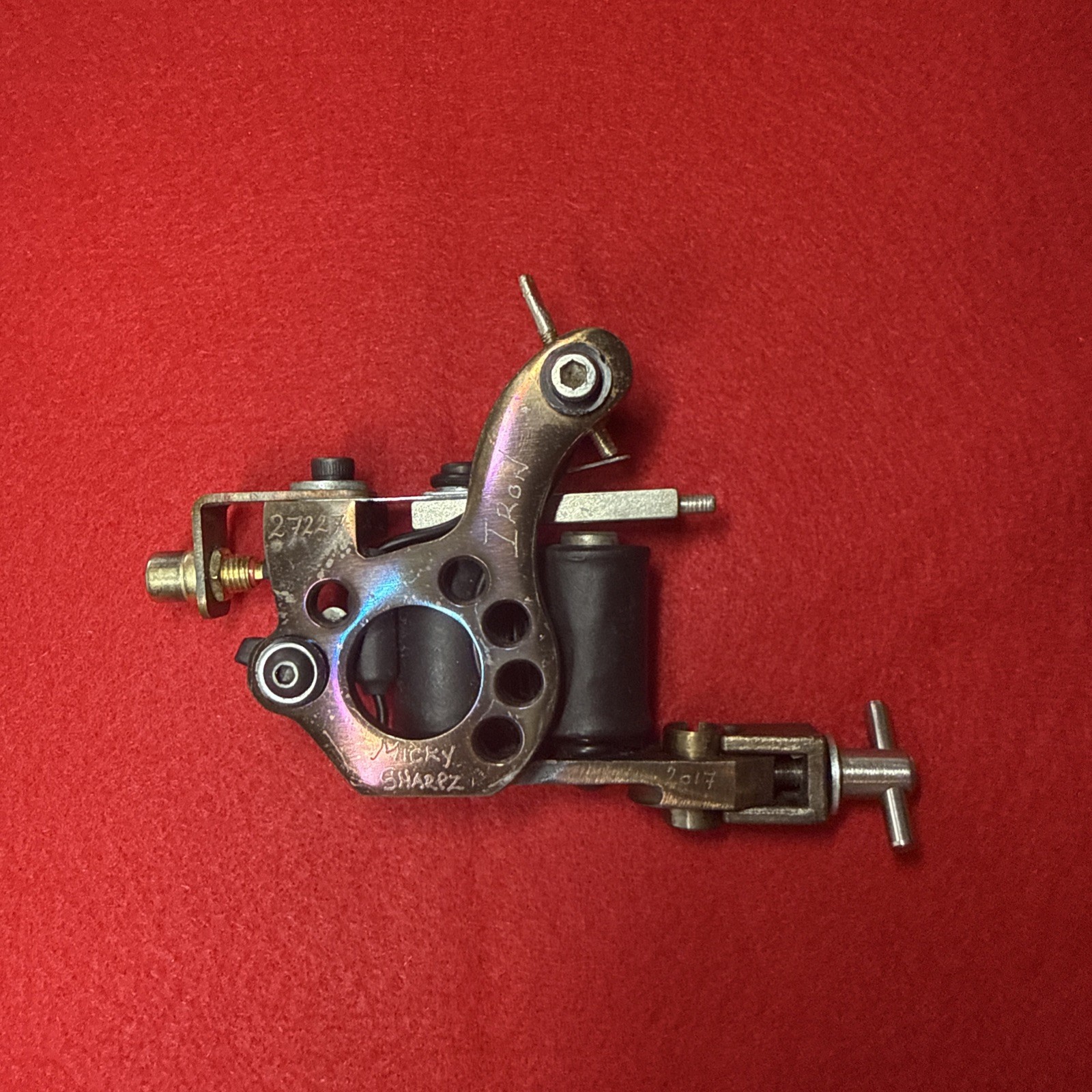 Micky Sharpz Iron Micro Dial Tattoo Machine 2017 Certificate of Authenticity