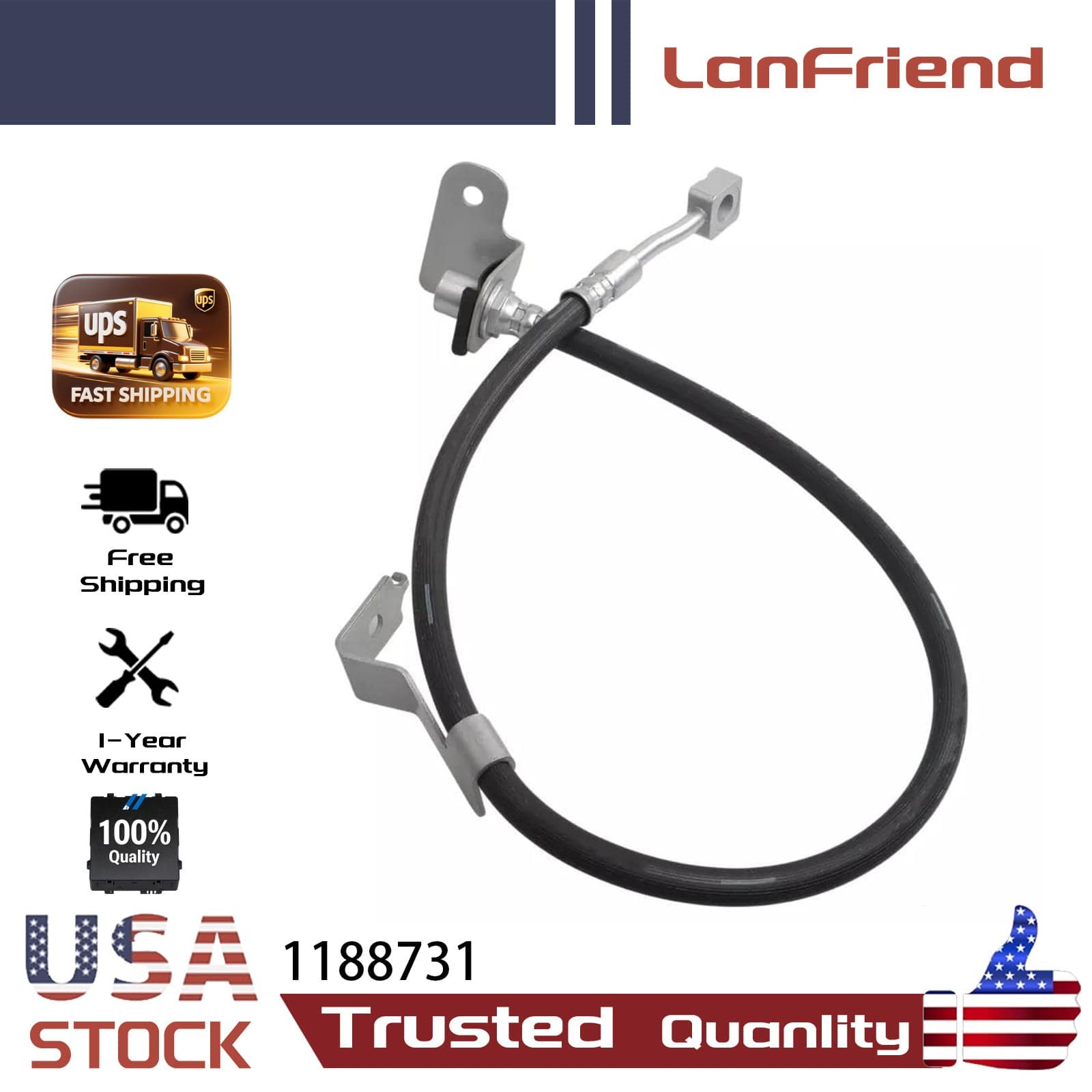 fit Tesla Model Y 20-22 Rear Left Brake Hose 1188731-00-E Driver Unit 🚗 ✨