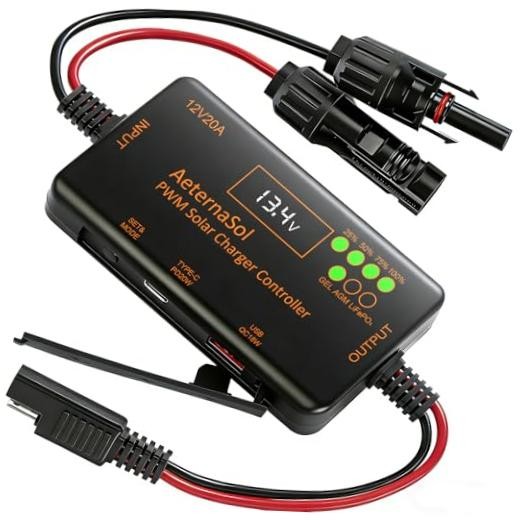 PWM Solar Charge Controller 12V20A Solar Panel Charge Controller with 20A PWM