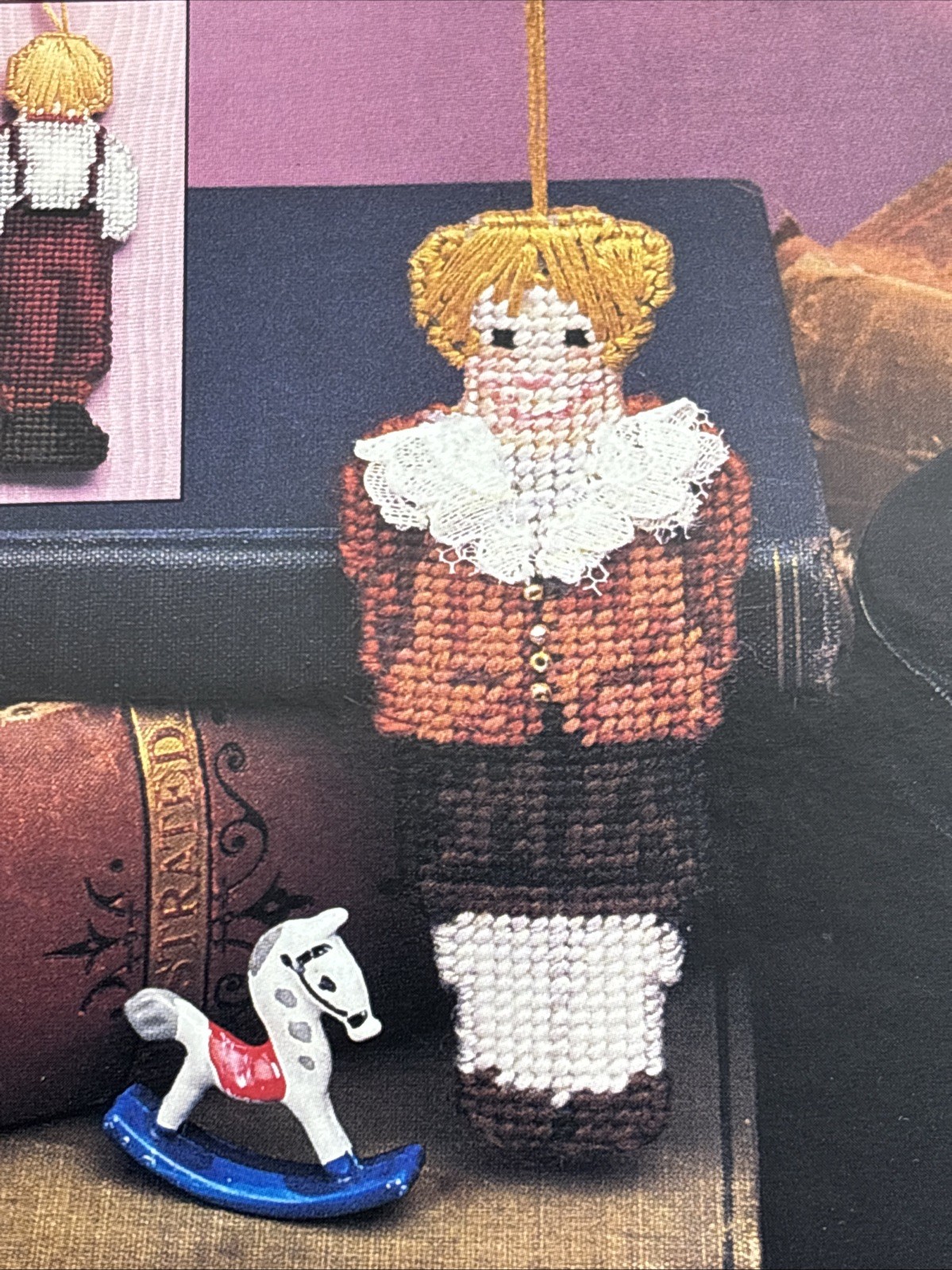 Victorian Boy Ornaments Annie's Attic Plastic Canvas Pattern Page