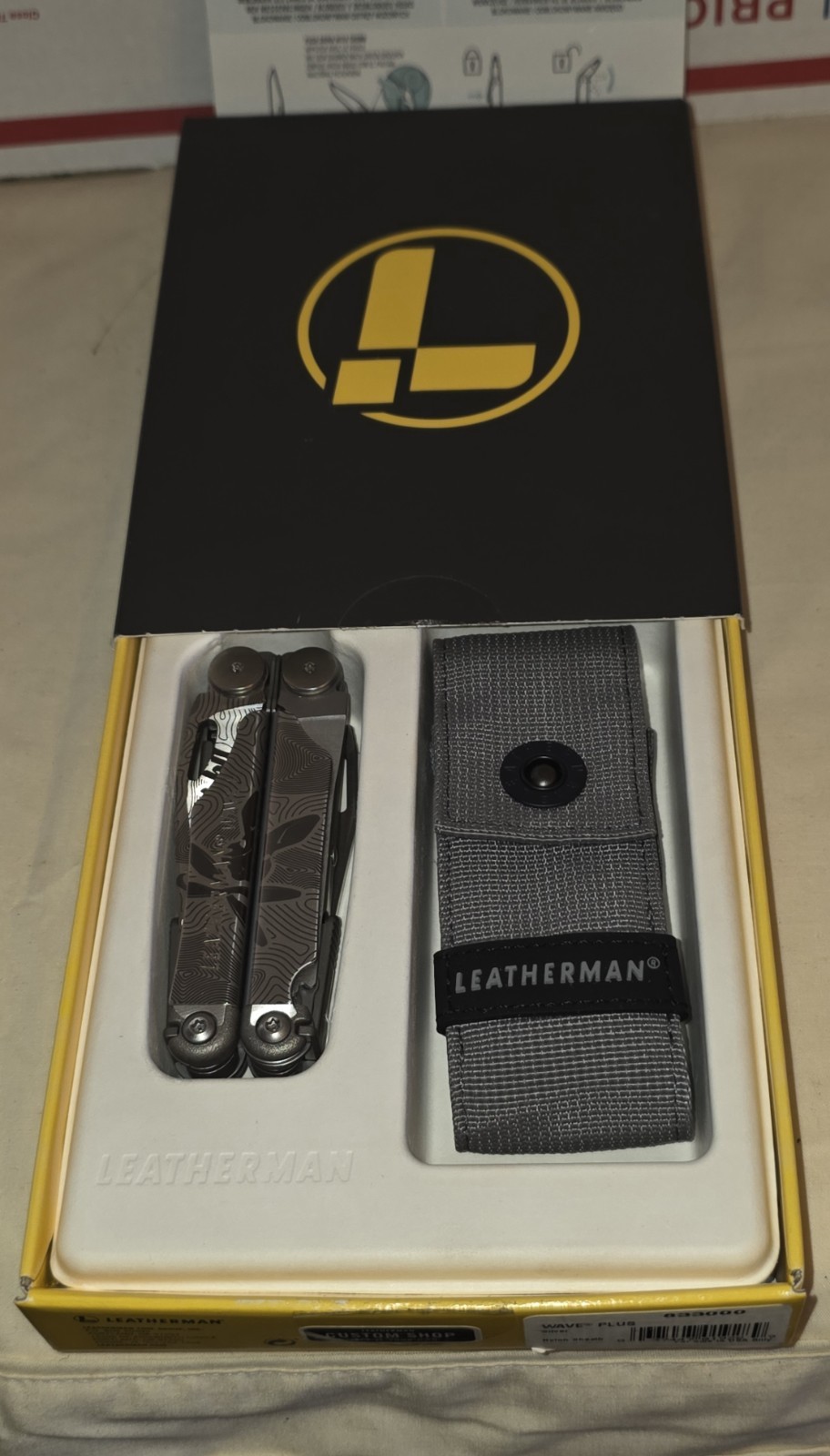 RARE Custom Shop Leatherman Wave Plus Multi-Tool Black & Silver Design New Nice