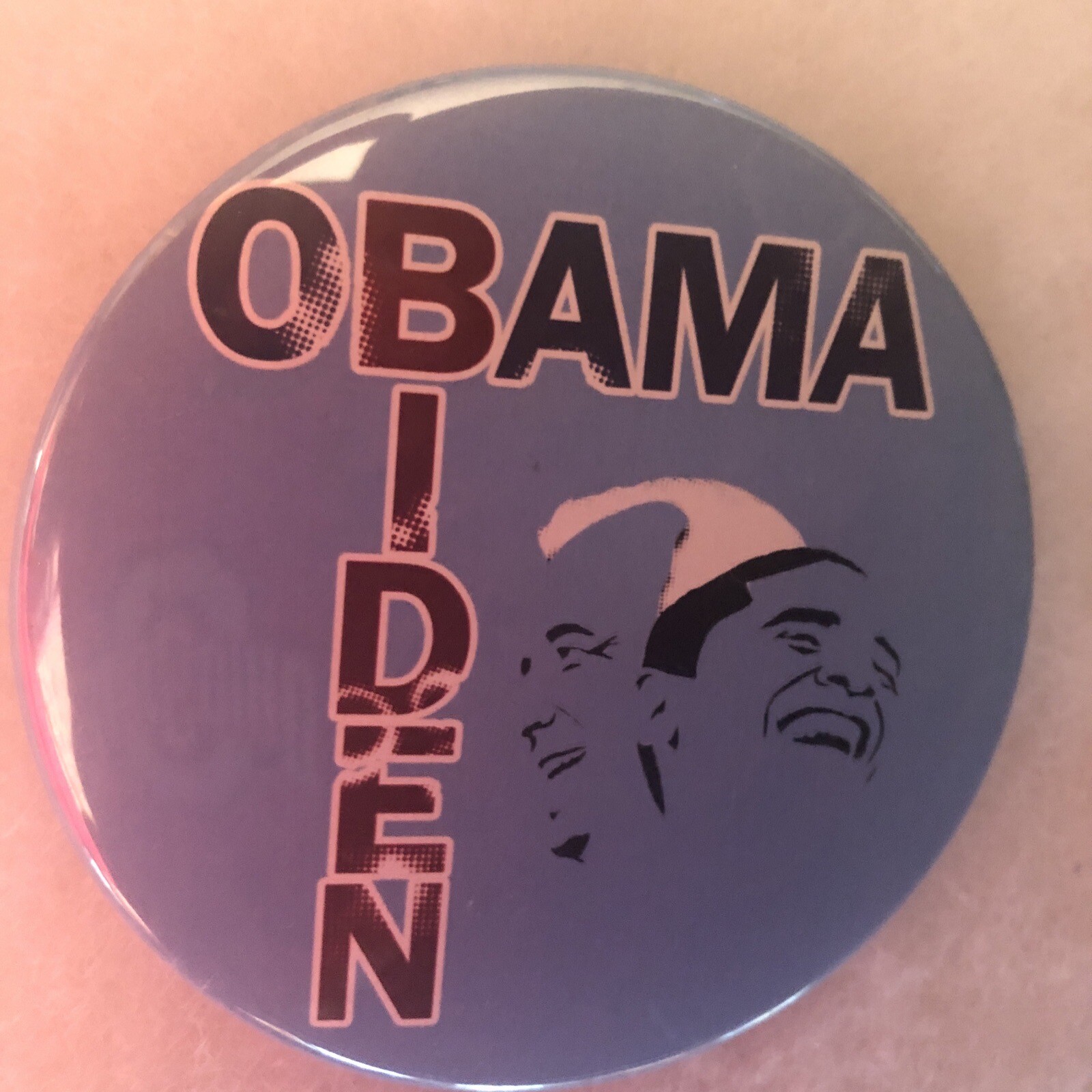 4" Obama Biden jugate pinback button pin