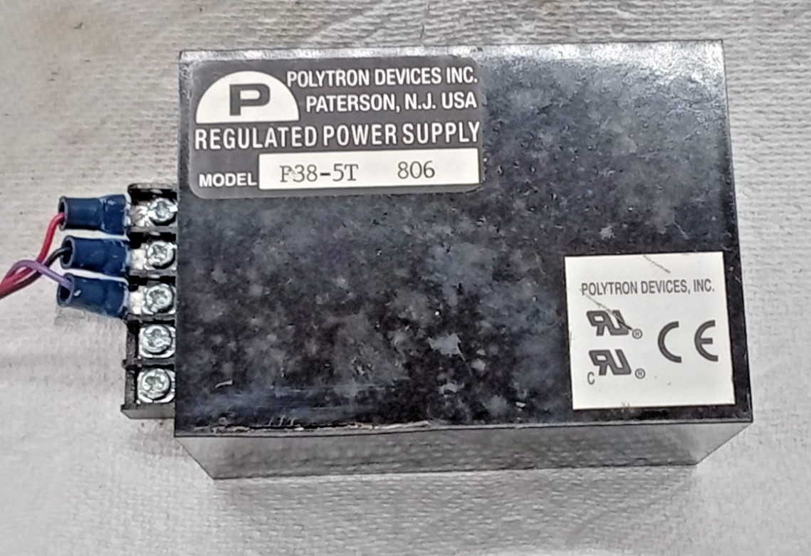 1 QTY POLYTRON DEVICES INC .    MODEL  P38-5T    Regulated Power Supply  +5V -5V