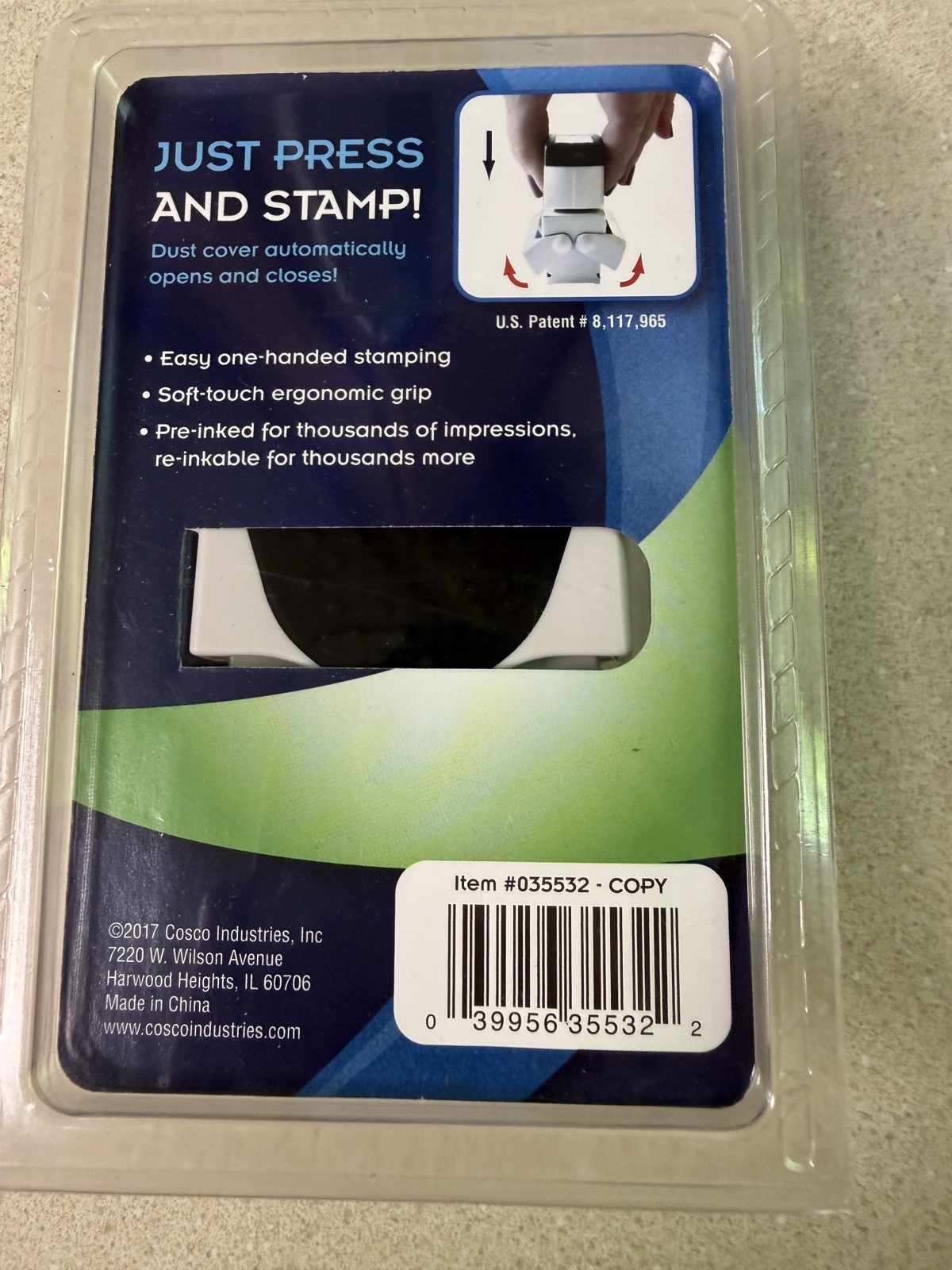 Copy Stamping Premium 2 Color Shutter COPY Stamp Office Easy Stamper
