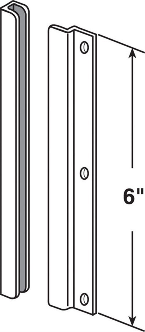 Prime-Line U 9512 Brass-Plated Steel Entry Door Latch Shield 6 L x 6 H in.
