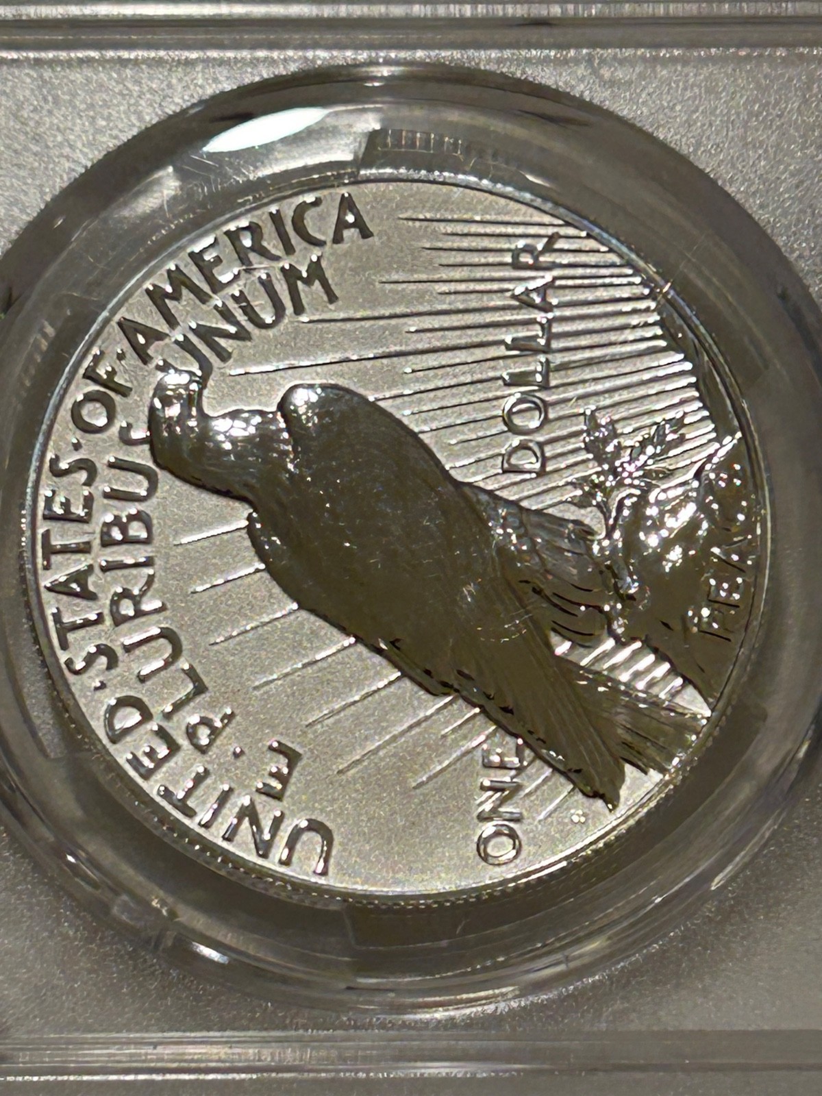 2023 S Peace Silver Dollar Reverse Proof PCGS PR70 FDOI/Flag Label