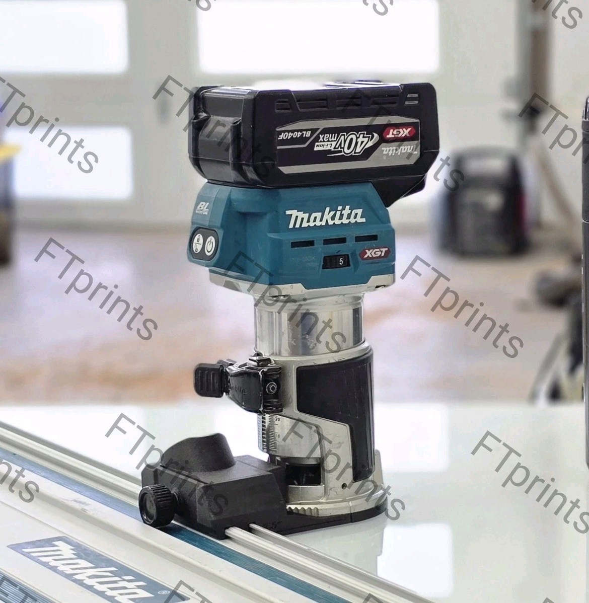 Makita Router 40V - 18V Makita And Festool Track Adapter (Vacuum Version)
