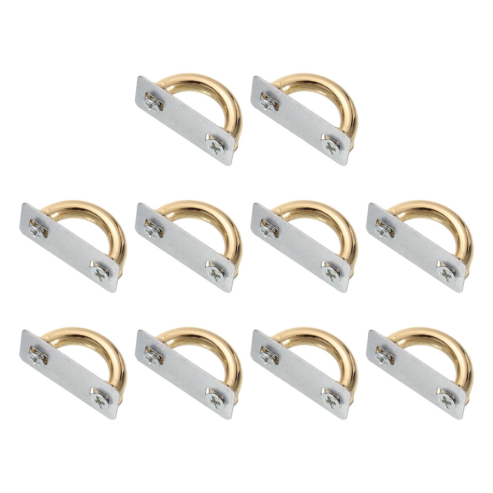 10 Pcs Arch Bridge Buckle, Metal D-Ring Connector 25x13x4mm, Light Gold