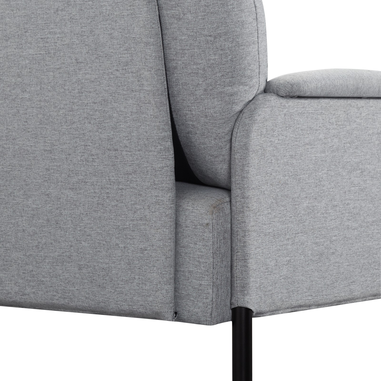 45.7" Metal Frame Loveseat 2-Seat Linen Blend Sinuous Spring Removable Cushions