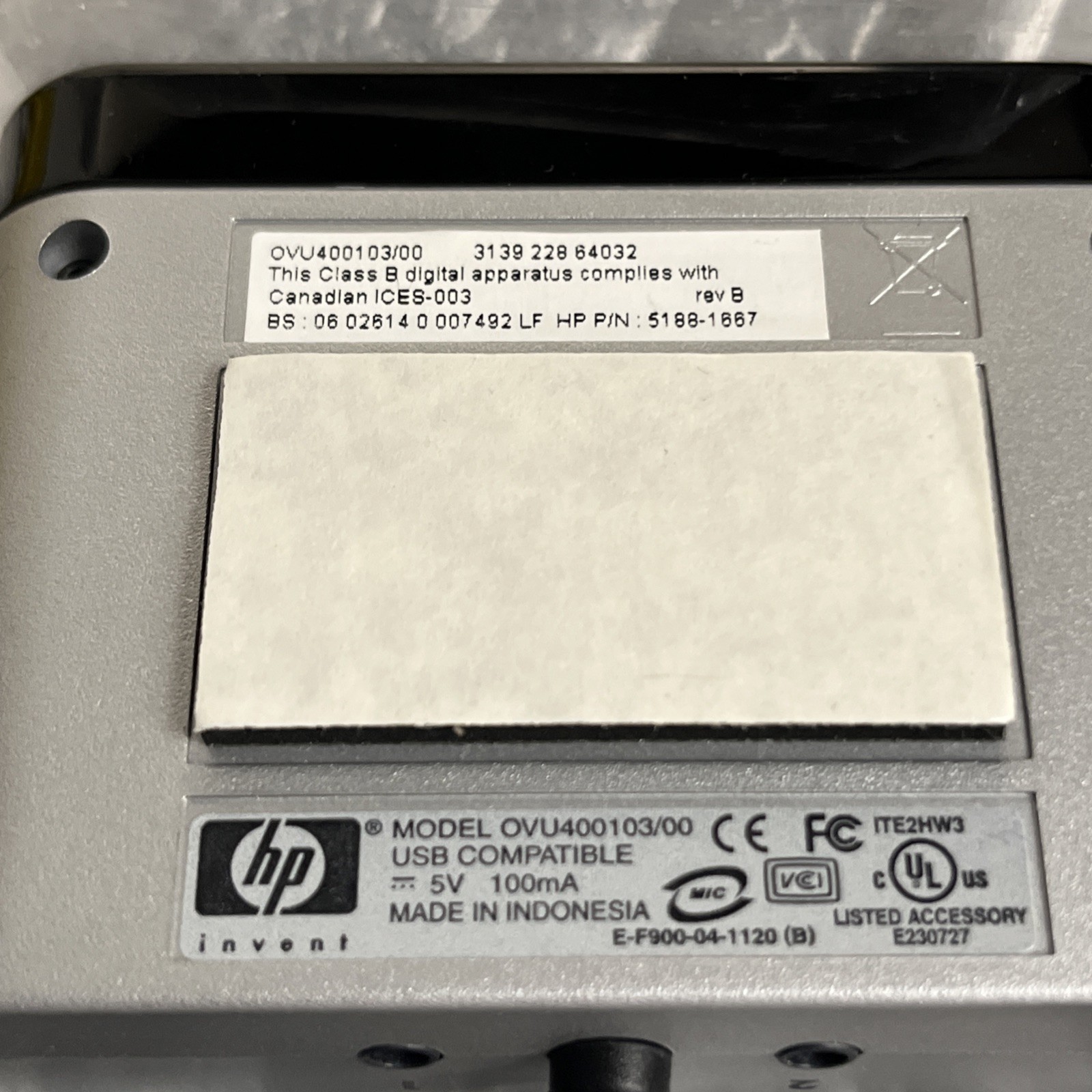 HP MEDIA CENTER TRANSMITTER OVU400103/00