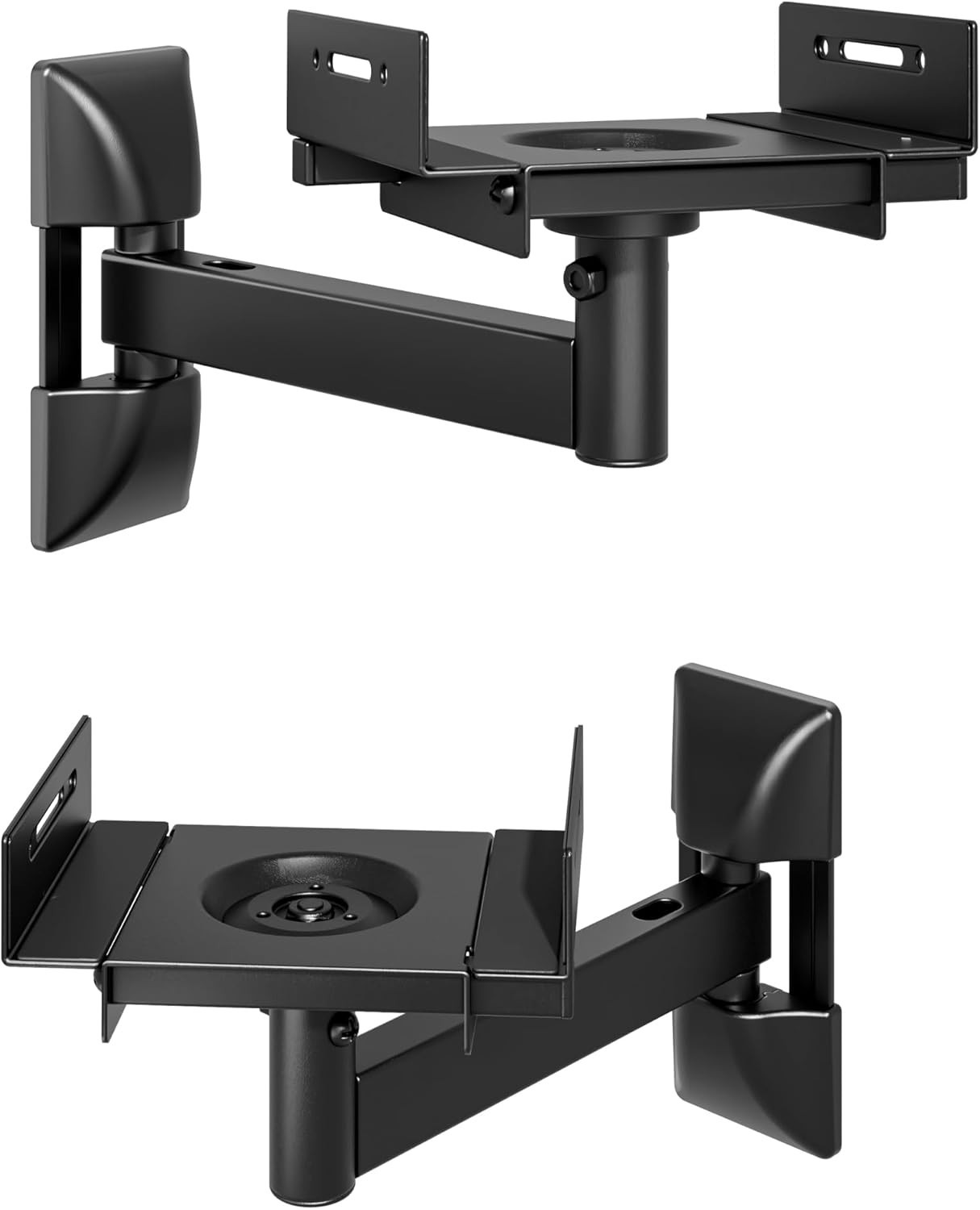 Adjustable Speaker Wall Mounts, 55 Lbs Capacity, Dual Speaker Wall Stands for Mo