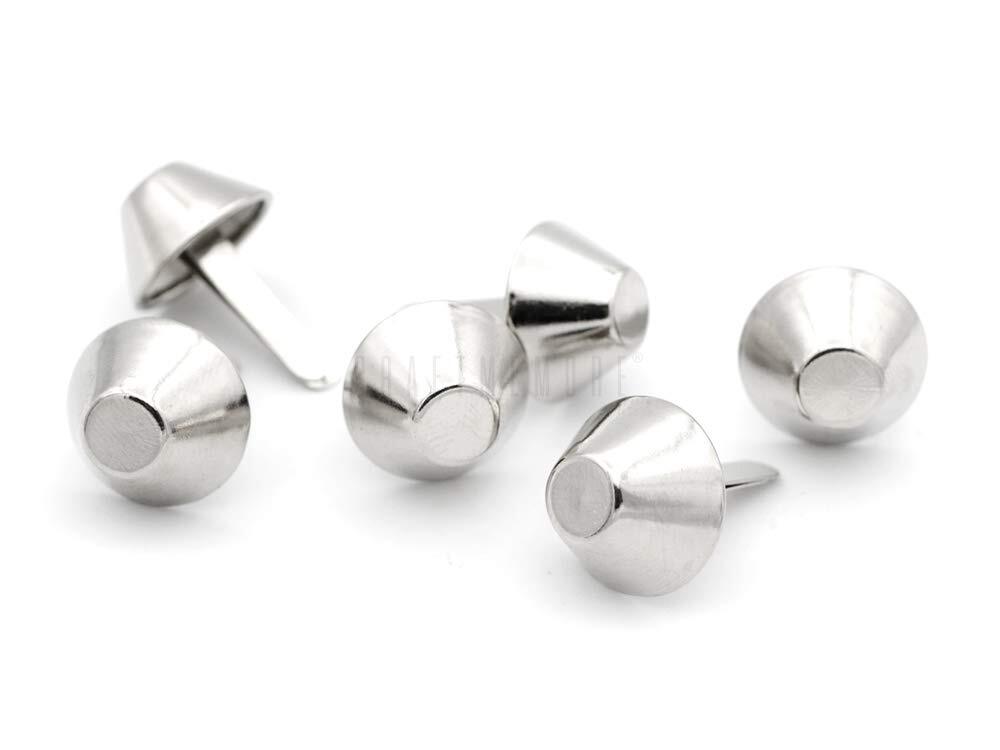 Cone Brads Purse Feet Handbag Flat Nailheads Spike Prong Studs Avail in Multi...