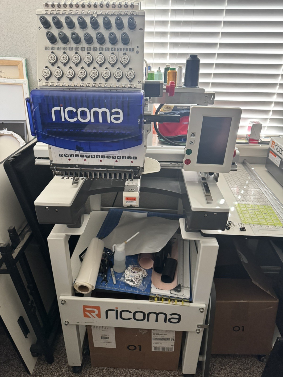 Ricoma Embroidery Machine 1501TC 7-S 15 Needle Single Head  7" Touch Screen