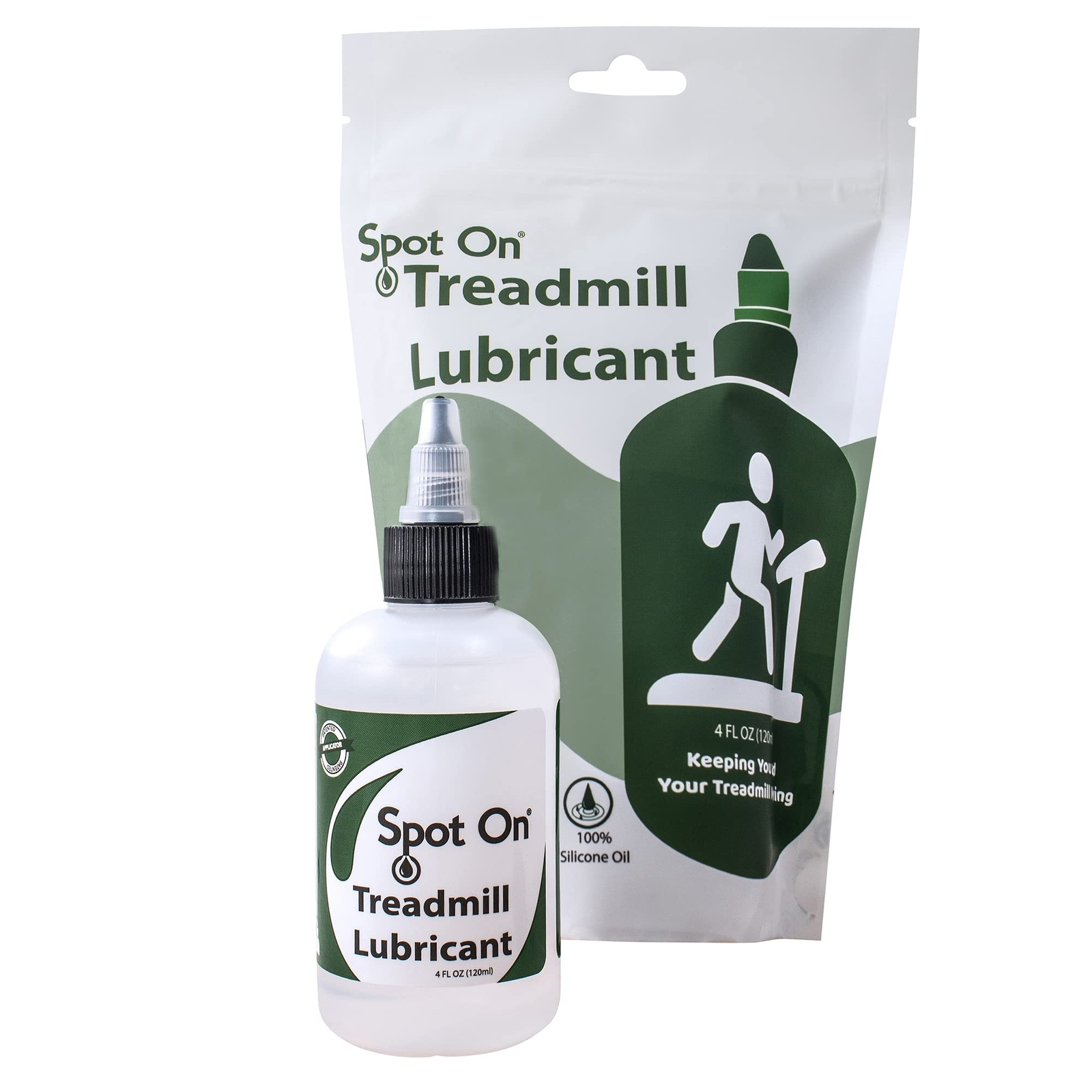 Spot on Treadmill Belt Lubricant - 100% Silicone - Made in the USA Easy Sque...