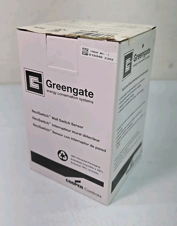 Cooper Greengate ONW-D-1001-MV-W Dual Tech Wall Switch Sensor,Single Relay White