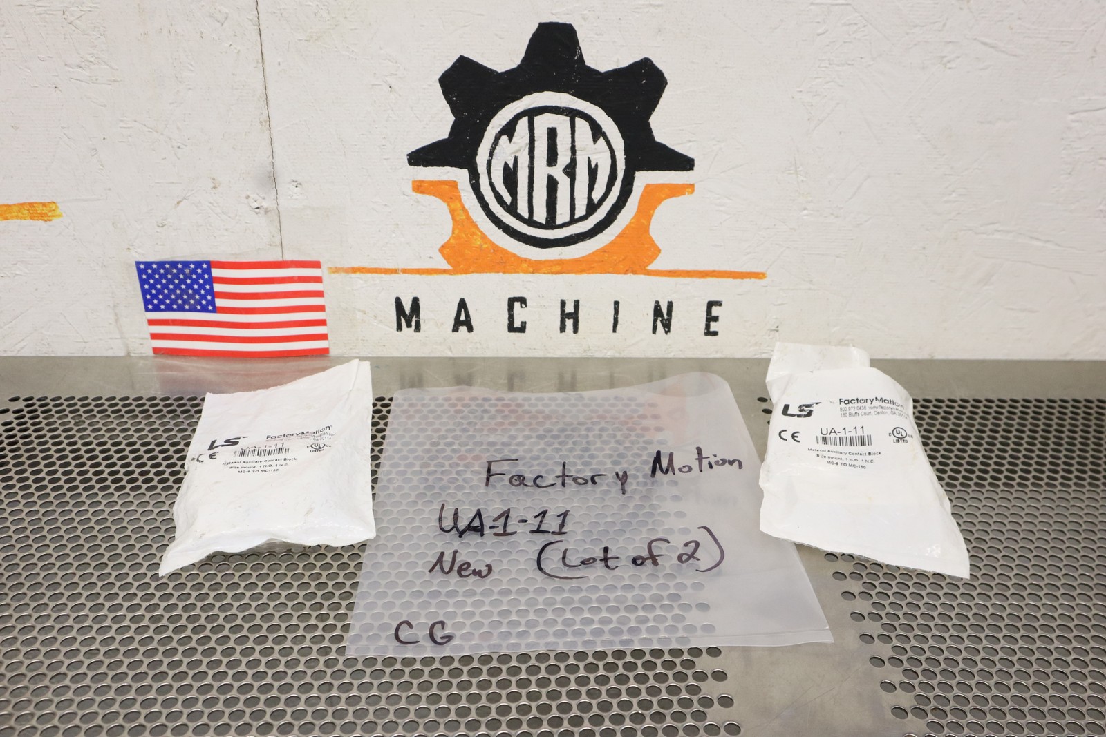 Factory Motion UA-1-11 Auxiliary Contact Blocks 1NO 1NC New Old Stock (Lot of 2)