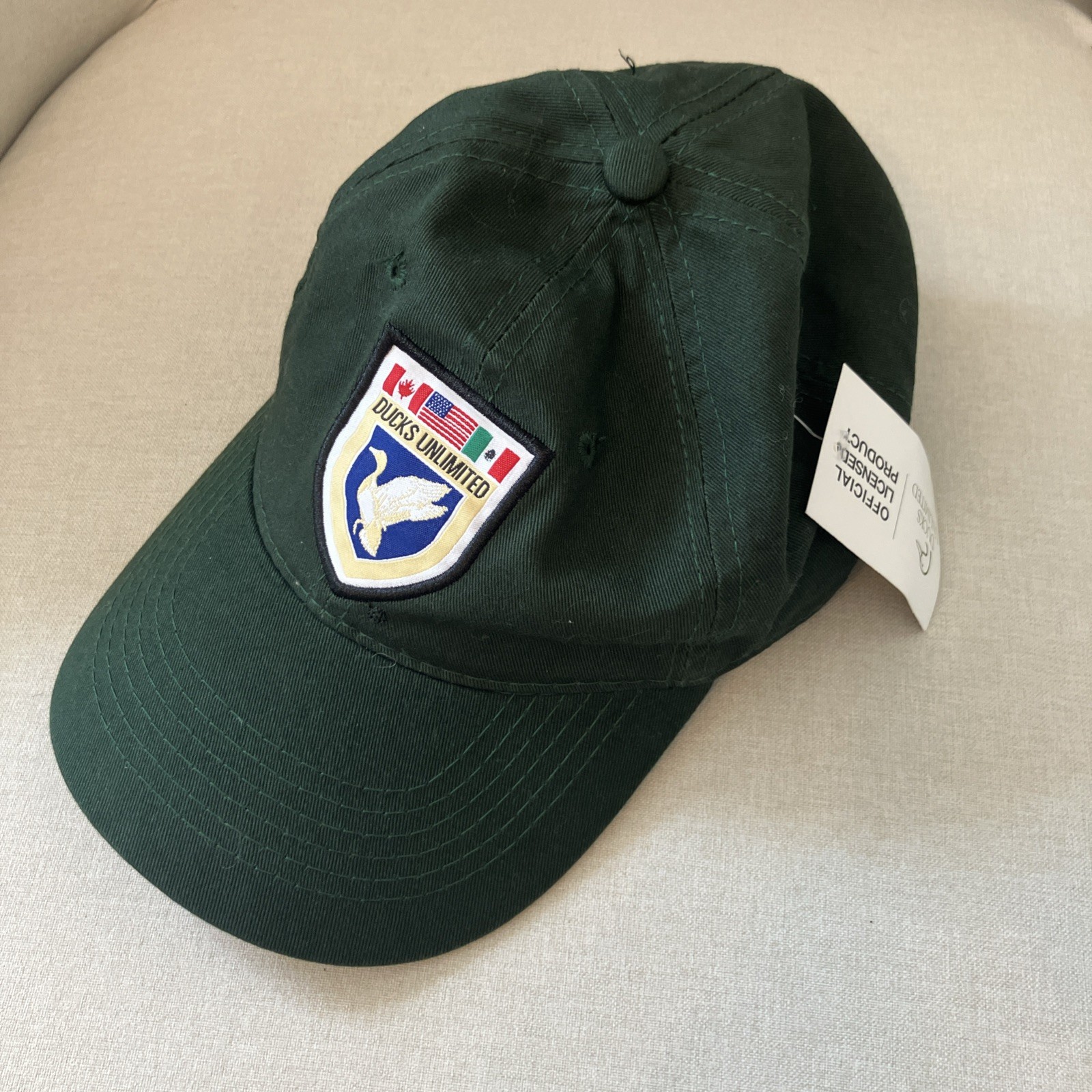 DUCKS UNLIMITED Hunter Green Adjustable Outdoor Fishing Cap Hat w/Tag new
