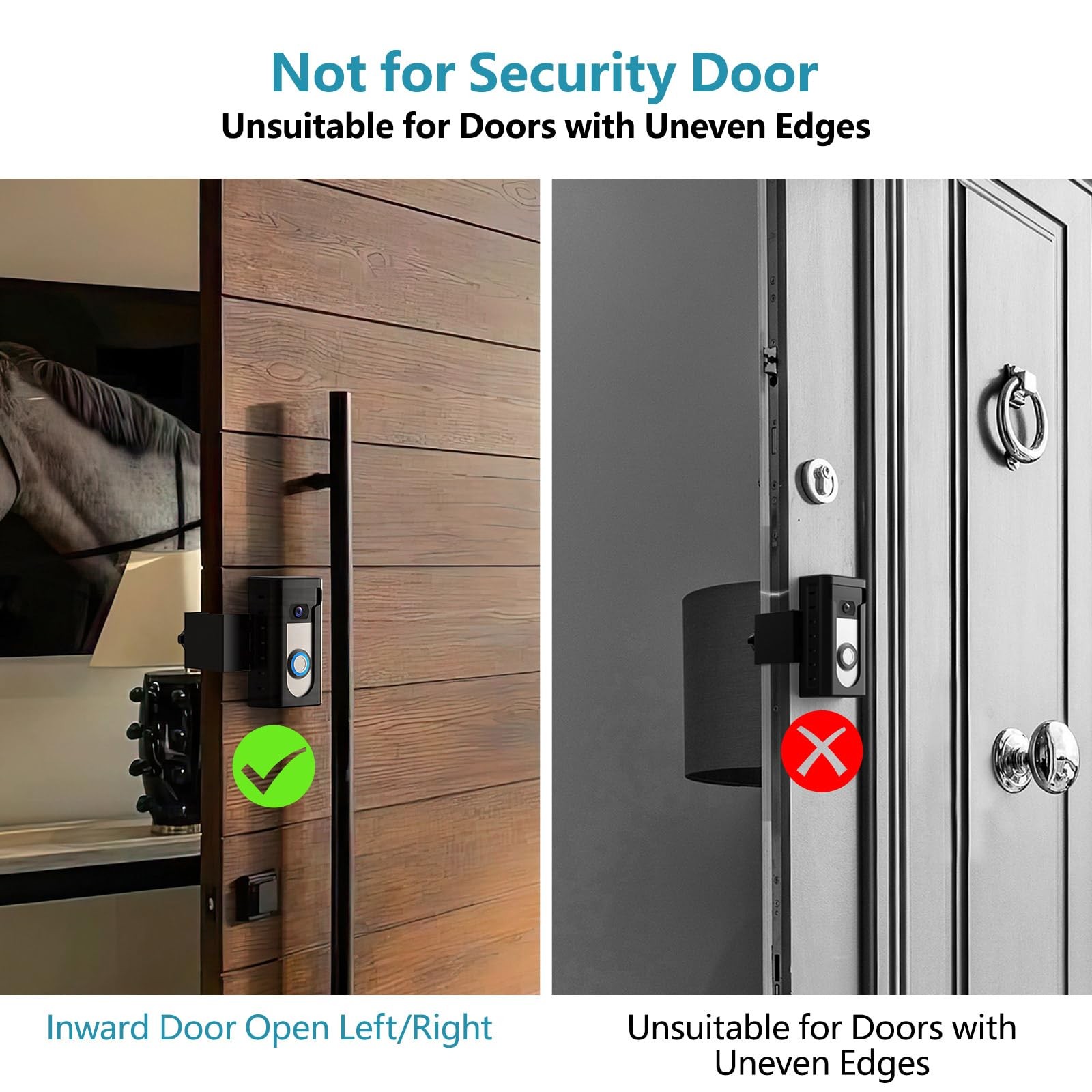 2024 Upgrade Anti-Theft Video Doorbell Mount, Not Block Doorbell Motion Senso...