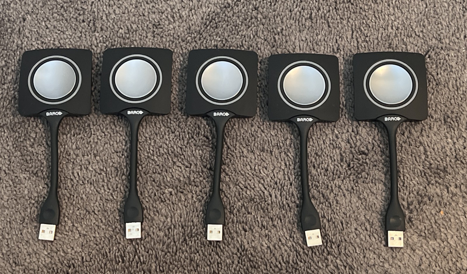 Lot of (5) Barco ClickShare R9861006D01 Wireless USB Button Switch