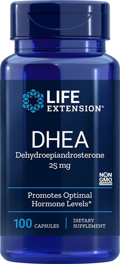 Life Extension DHEA 25 mg - 100 Capsules - Newest Expiration!