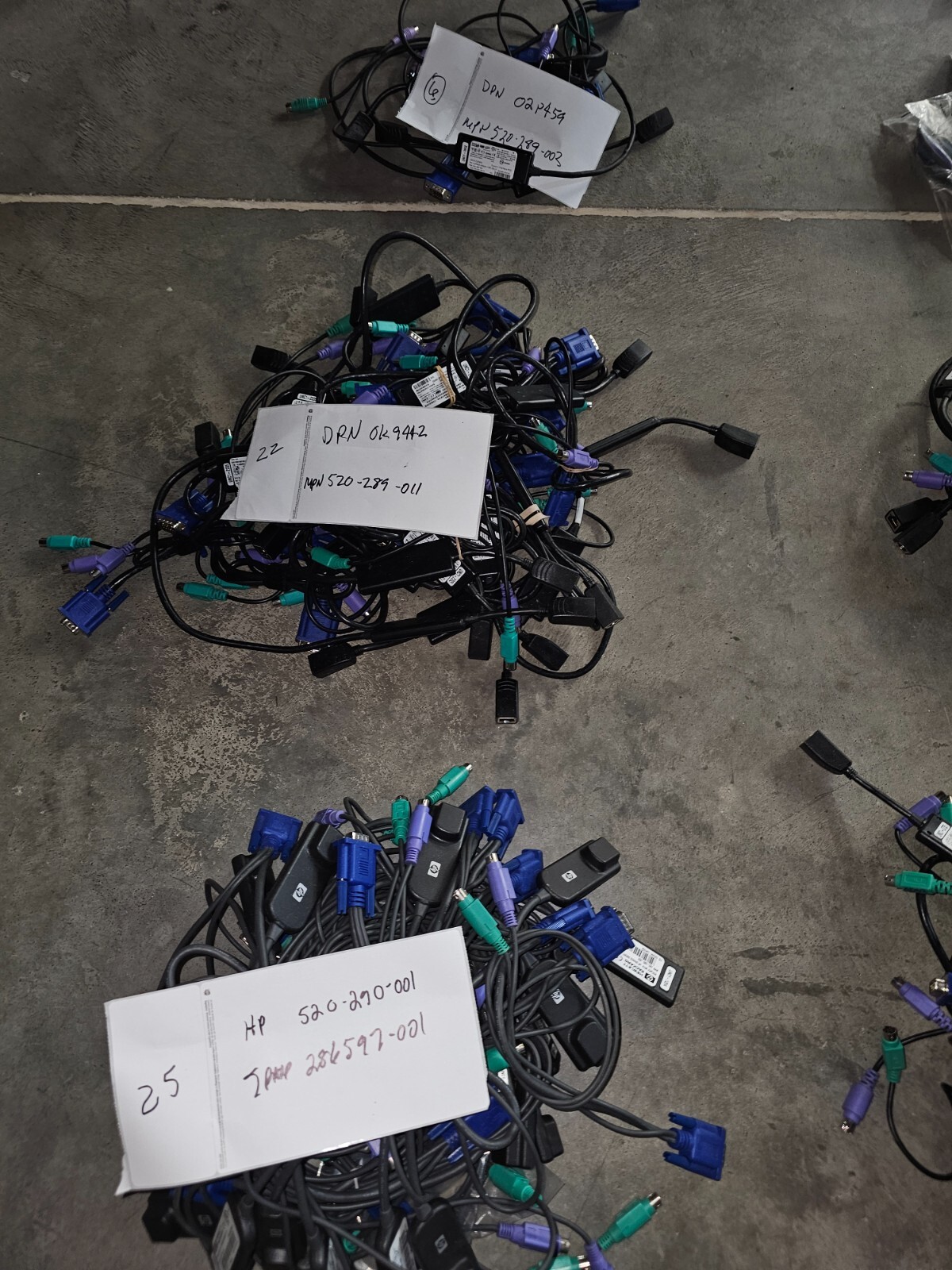 Lot of Dell and HP KVM switch POD SIPS see list one price for all many new 91pcs
