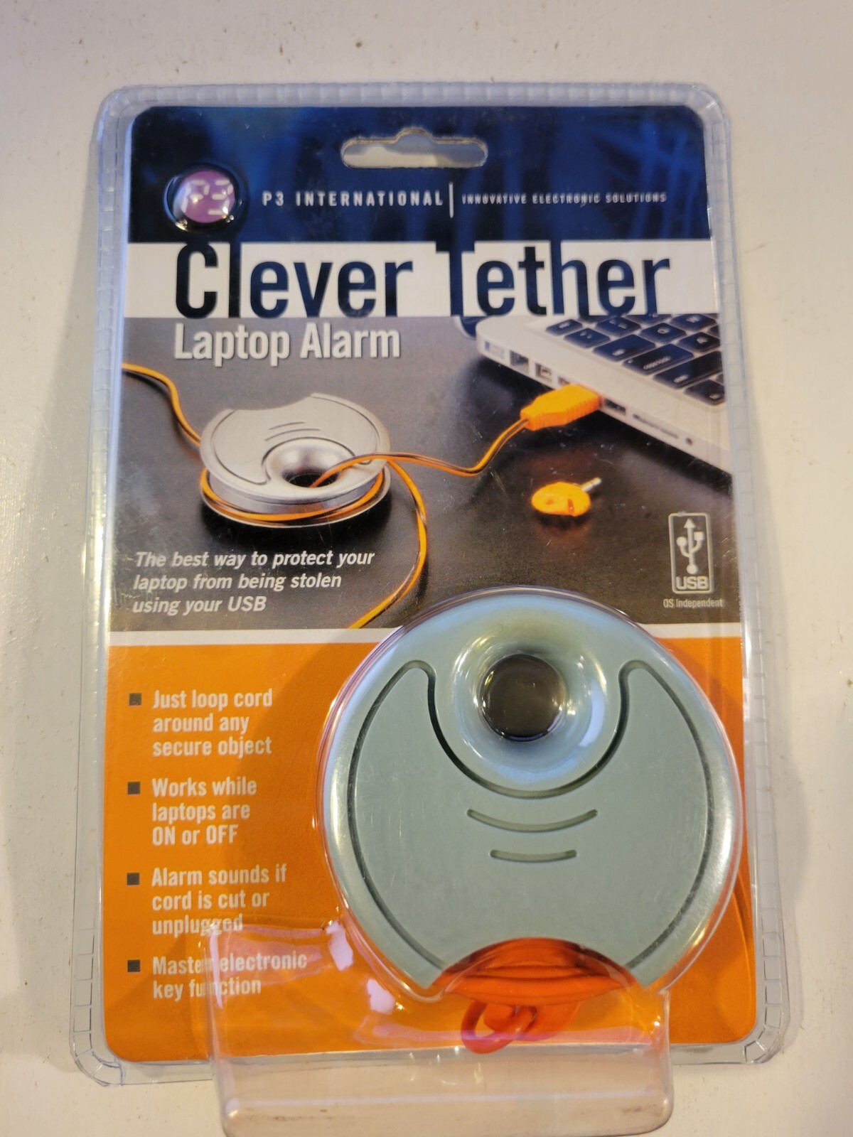 P3 Clever Tether P8280 USB Computer Alarm P3 Laptop Alarm Protection NEW