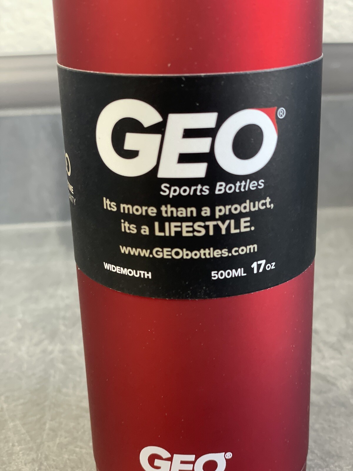 GEO Bottle 500ML (17oz) Red/BTSS17SBRD