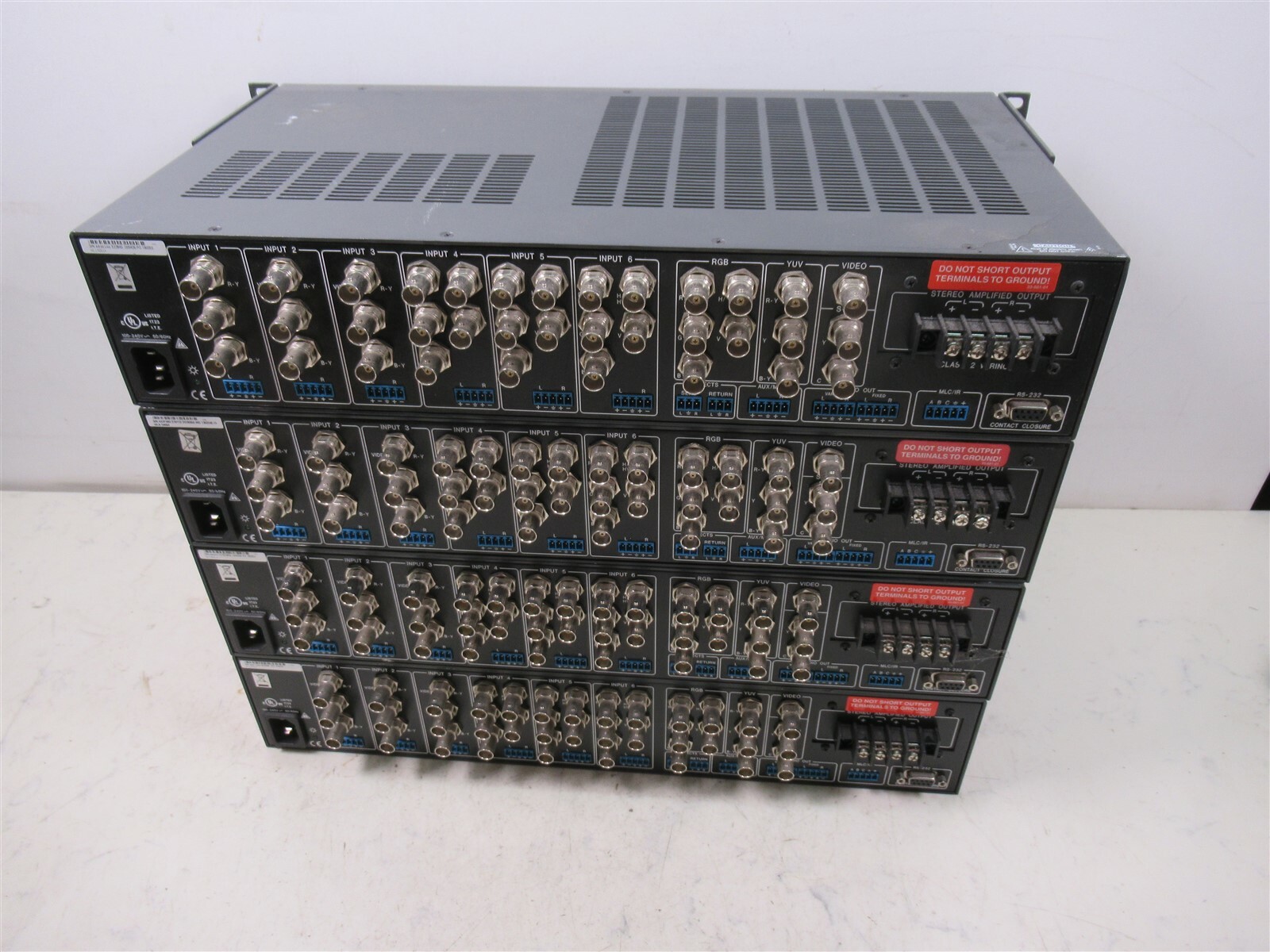 4 Extron MLS 506SA MediaLink Six Input Switcher Stereo Audio Amplifiers