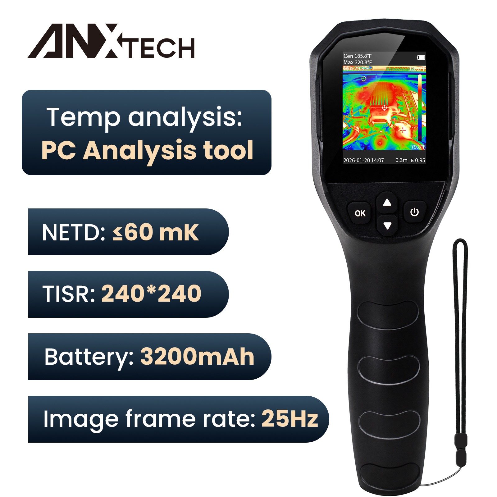 ANXTECH Super Resolution 240x240 Infrared Thermal Imager Camera Handheld