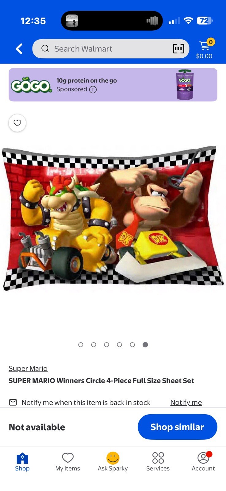 Super Mario Standard Queen Pillow Case X2