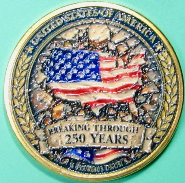 US 250 Years. Challenge, Souvenir. 1.5". CT32d.