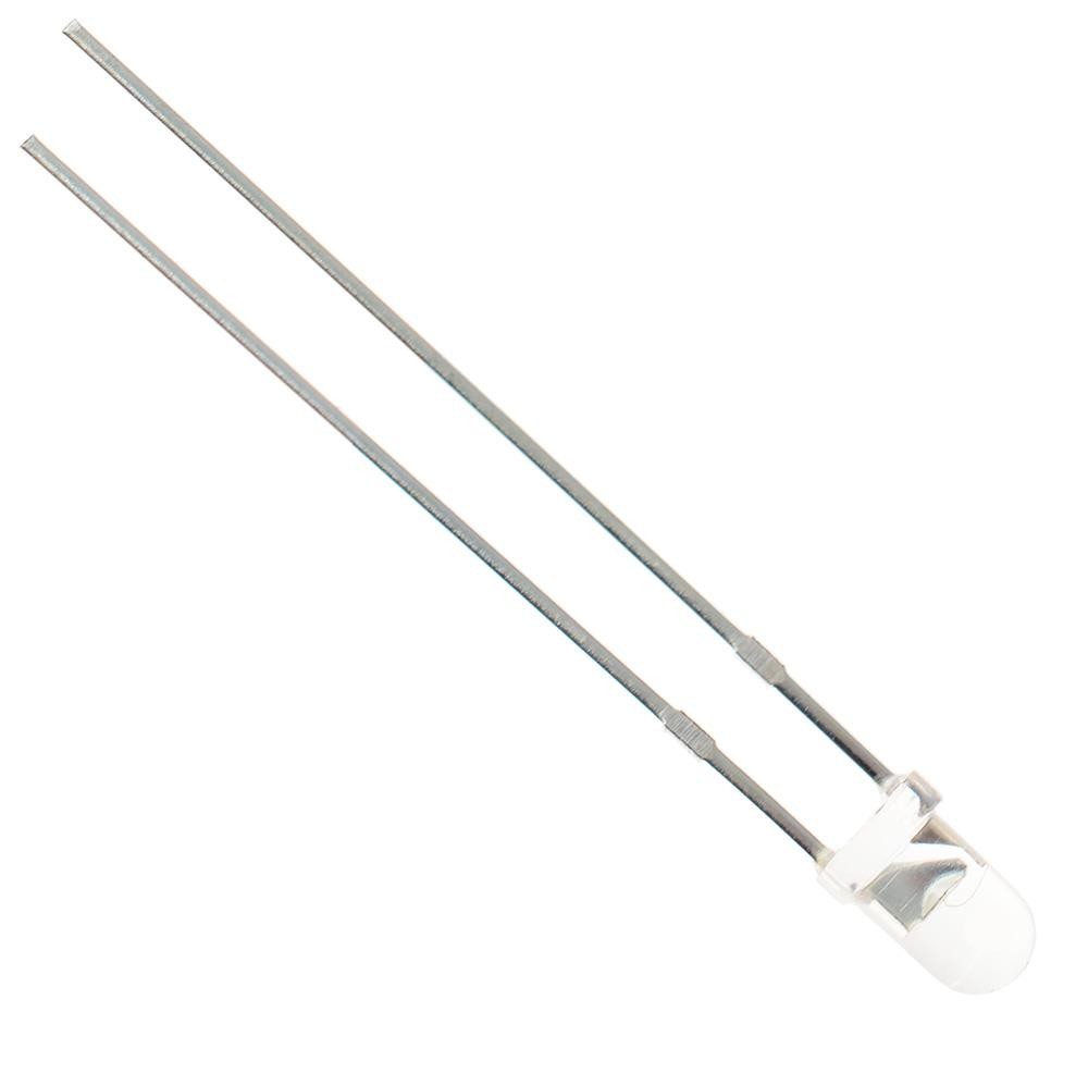 10 x Warm White 3mm Water Clear LED 6500mcd 25°