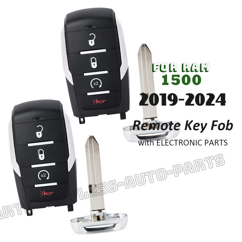 2 OHT-4882056 for RAM 1500 2019 2020 2021 2022 2023 24 Proximity Remote Key Fob