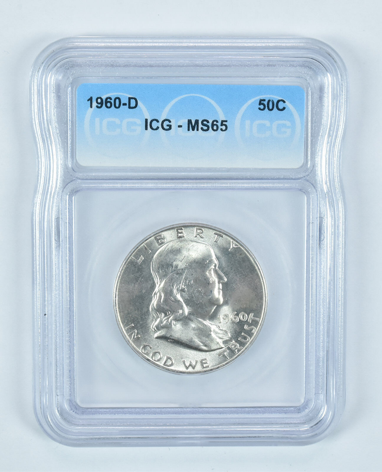 1960-D Franklin Half Dollar MS65 ICG