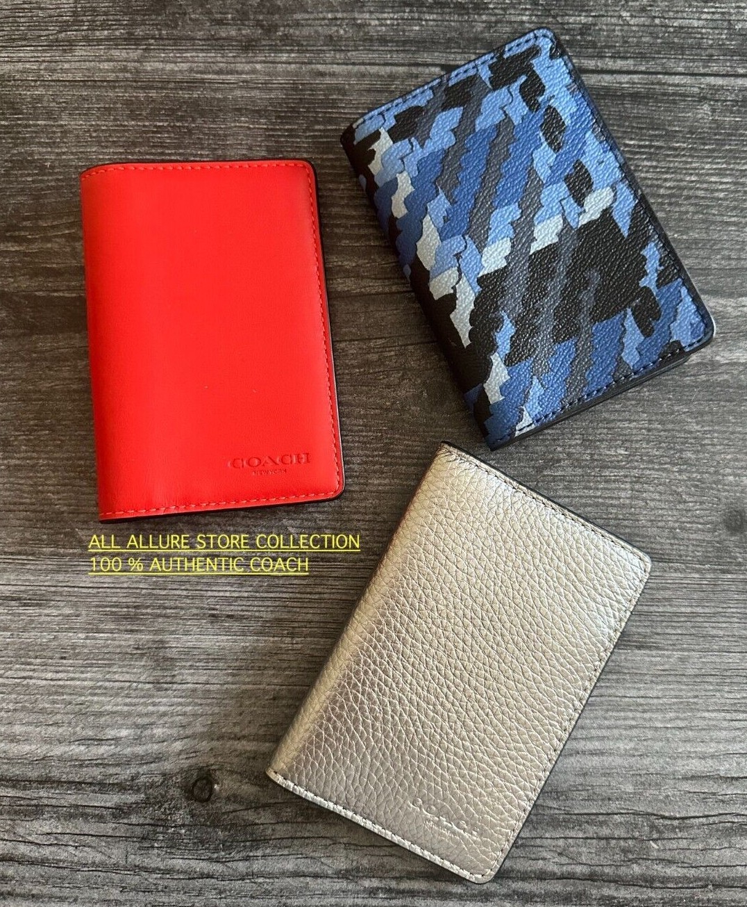 BN Coach ID/Card Wallet CASE In Leather NWT