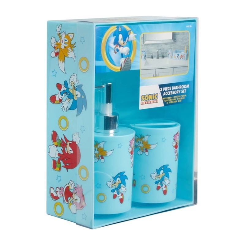 Sonic the Hedgehog 3-Piece Bathroom Accessory Set